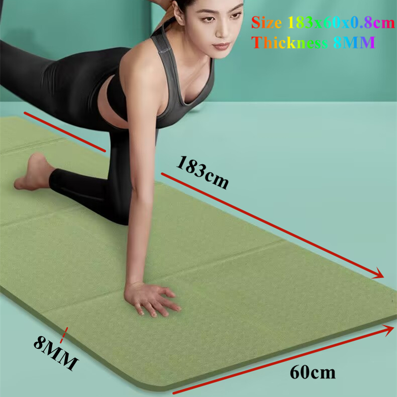 Pilates Yoga Matte - Fold Portable 183x60CM Yoga Matt 8MM