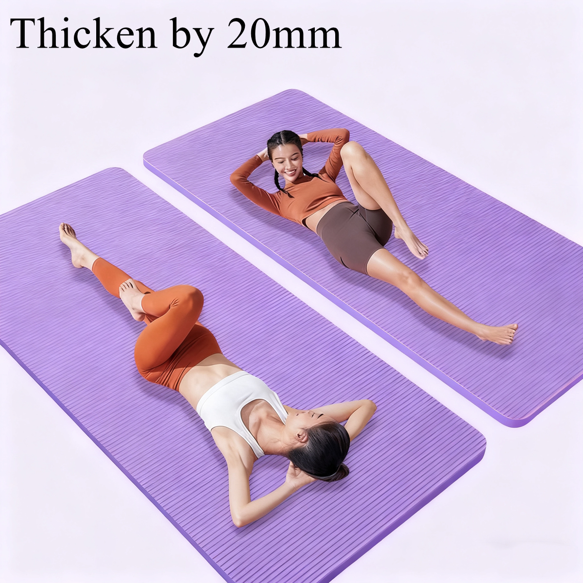 Pilates Yoga Matte - 183×60cm 15-20MM Thick Yoga Mat Anti-skid
