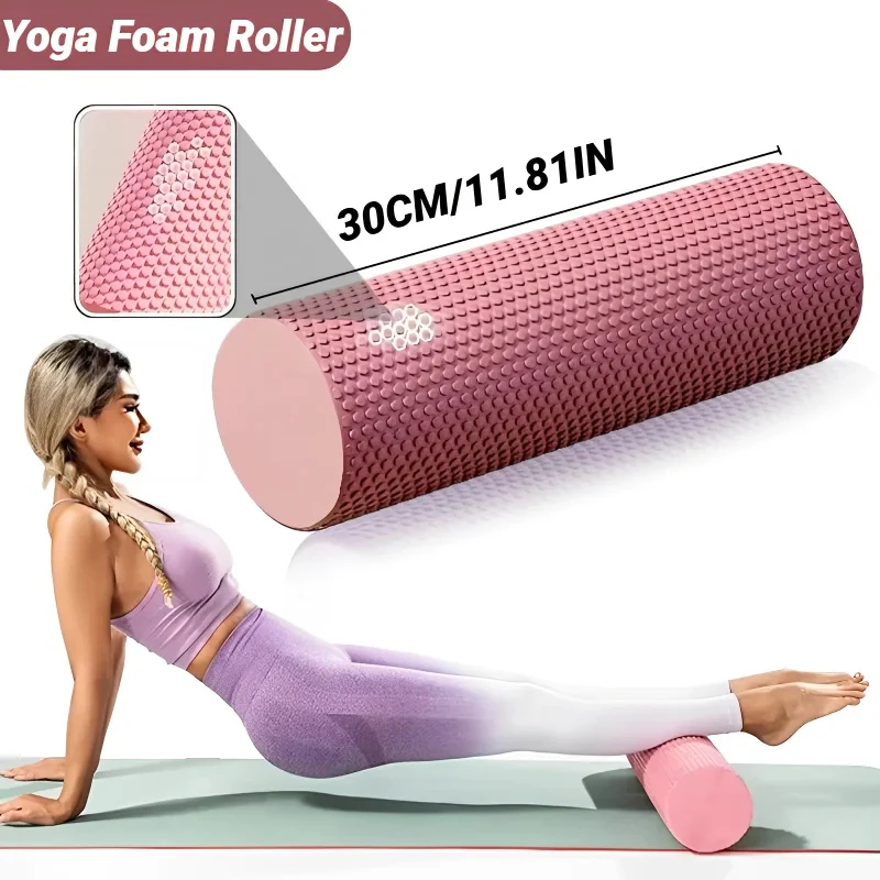 Pilates Yoga Home - Hexagonal EVA Foam Yoga Roller, 9.5cm