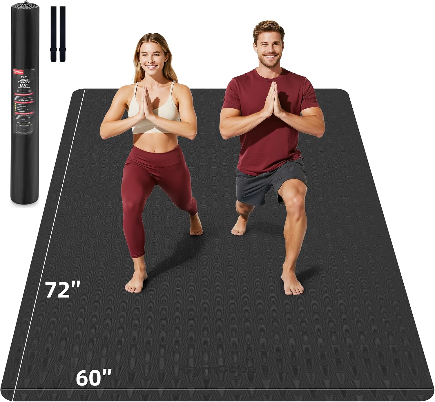 Pilates Yoga For Beginners - Extra Large Yoga Mat 78x57in, TPE