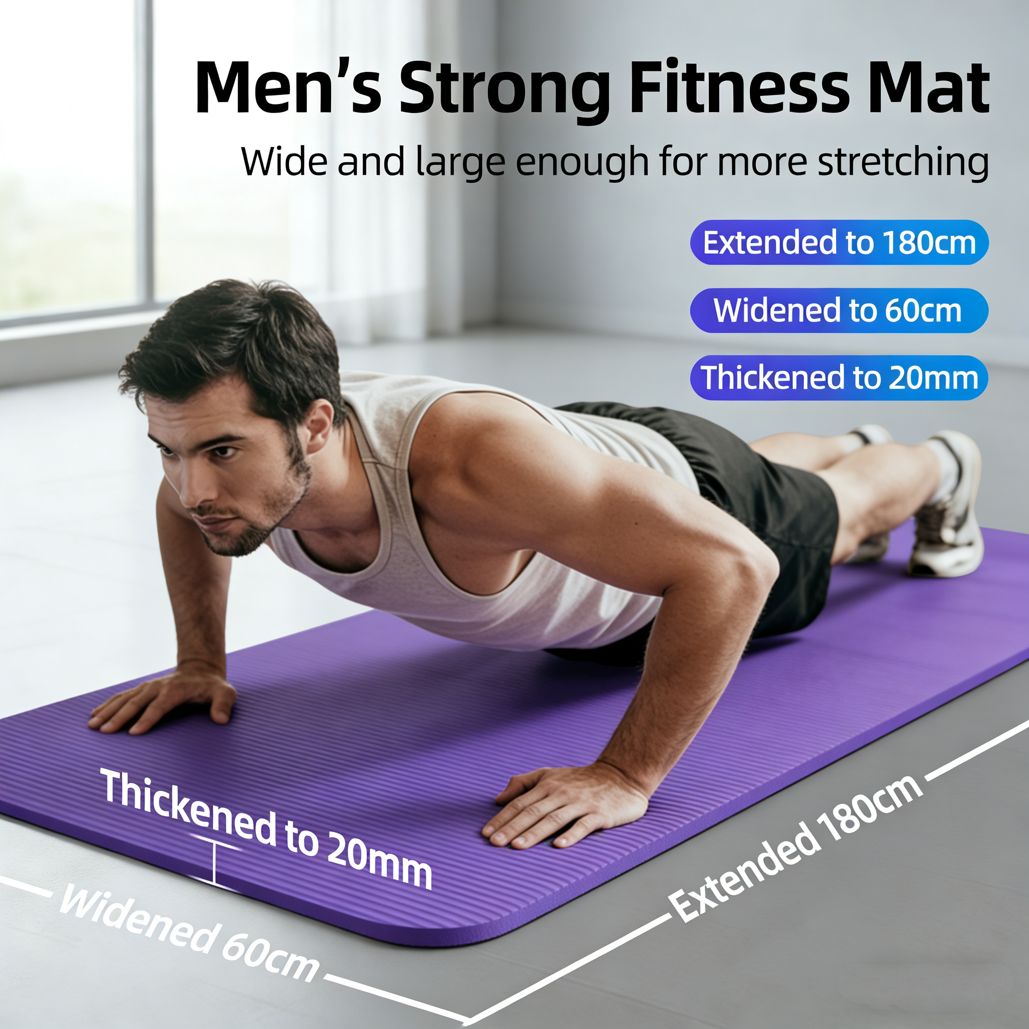 15-20MM Thick 183×60cm Yoga Ma - Pilates Yoga Matte recensie en prijs