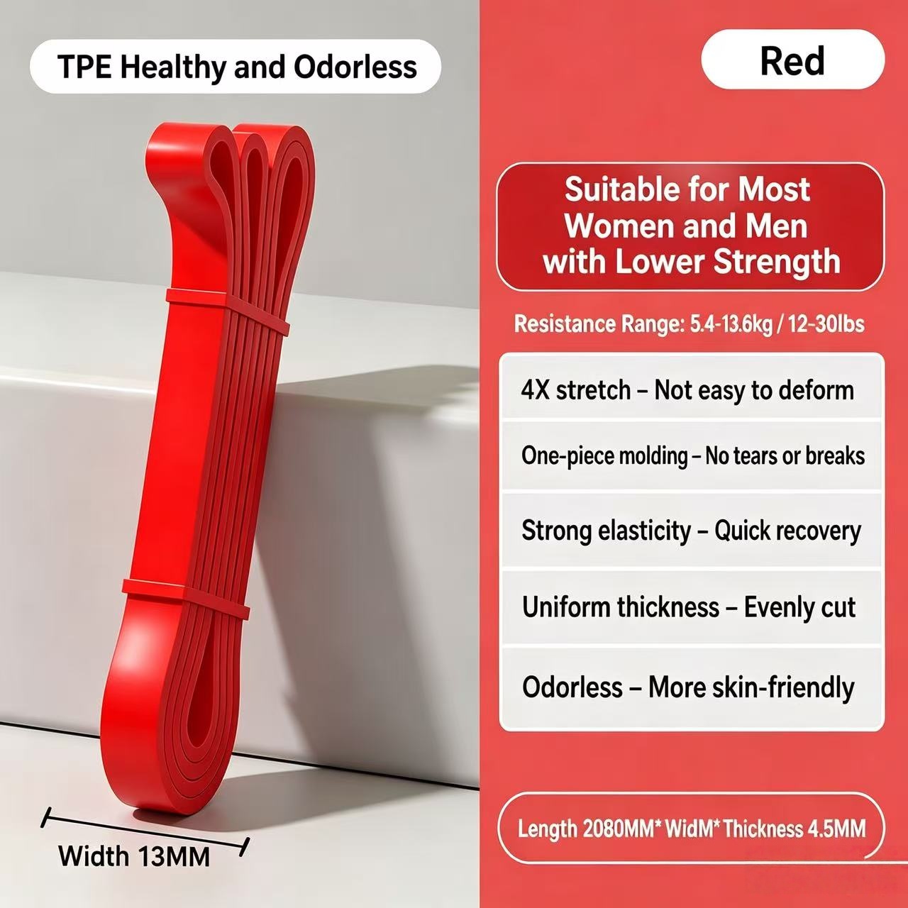 TPE Resistance Bands 6 Levels  - Pilates Yoga Difference recensie en prijs