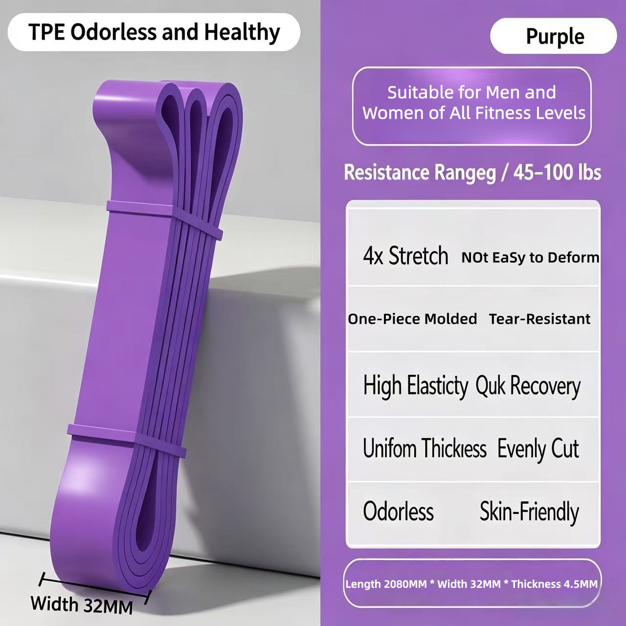 TPE Resistance Bands 6 Levels  - Pilates Yoga Difference recensie en prijs