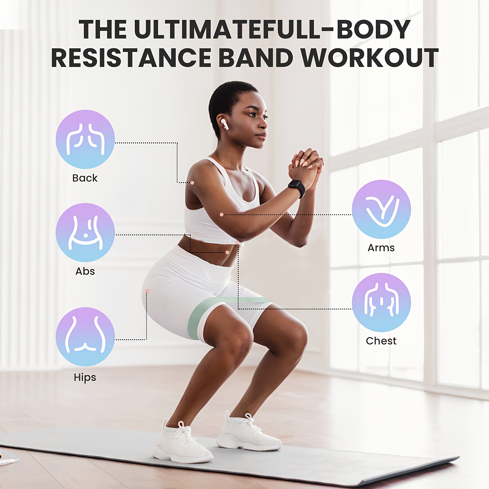 1Pc/4Pcs Fitness Resistance Ba - Pilates Yoga Room recensie en prijs
