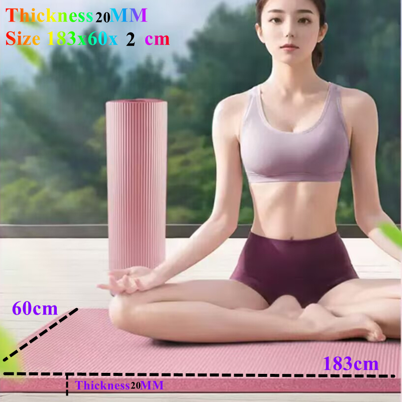 20MM Yoga Mat Anti-skid 183×60 - Pilates Yoga Matte recensie en prijs