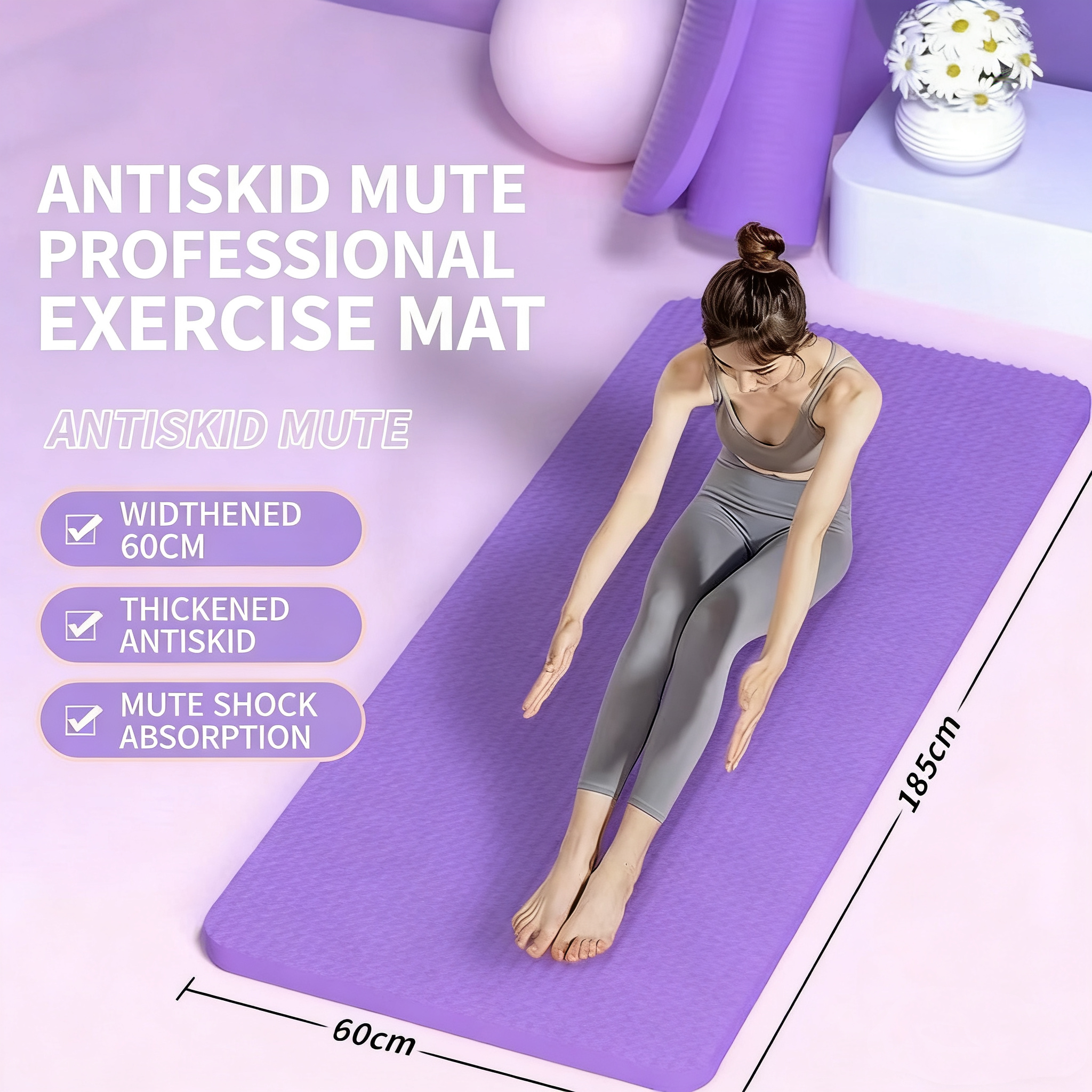 183×60cm Anti-skid Sports Fitn - Pilates Yoga Matte recensie en prijs