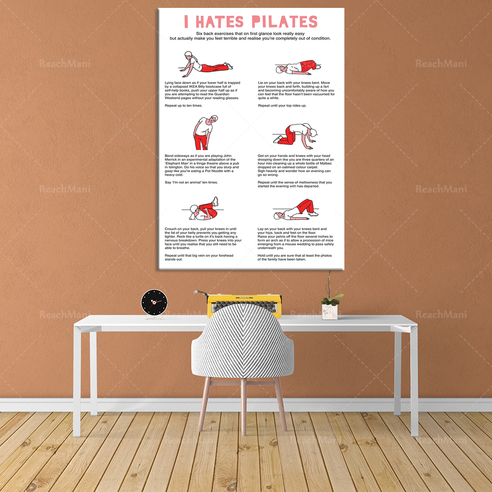 Je déteste PILATES Serviette à - Pilates Yoga Room recensie en prijs
