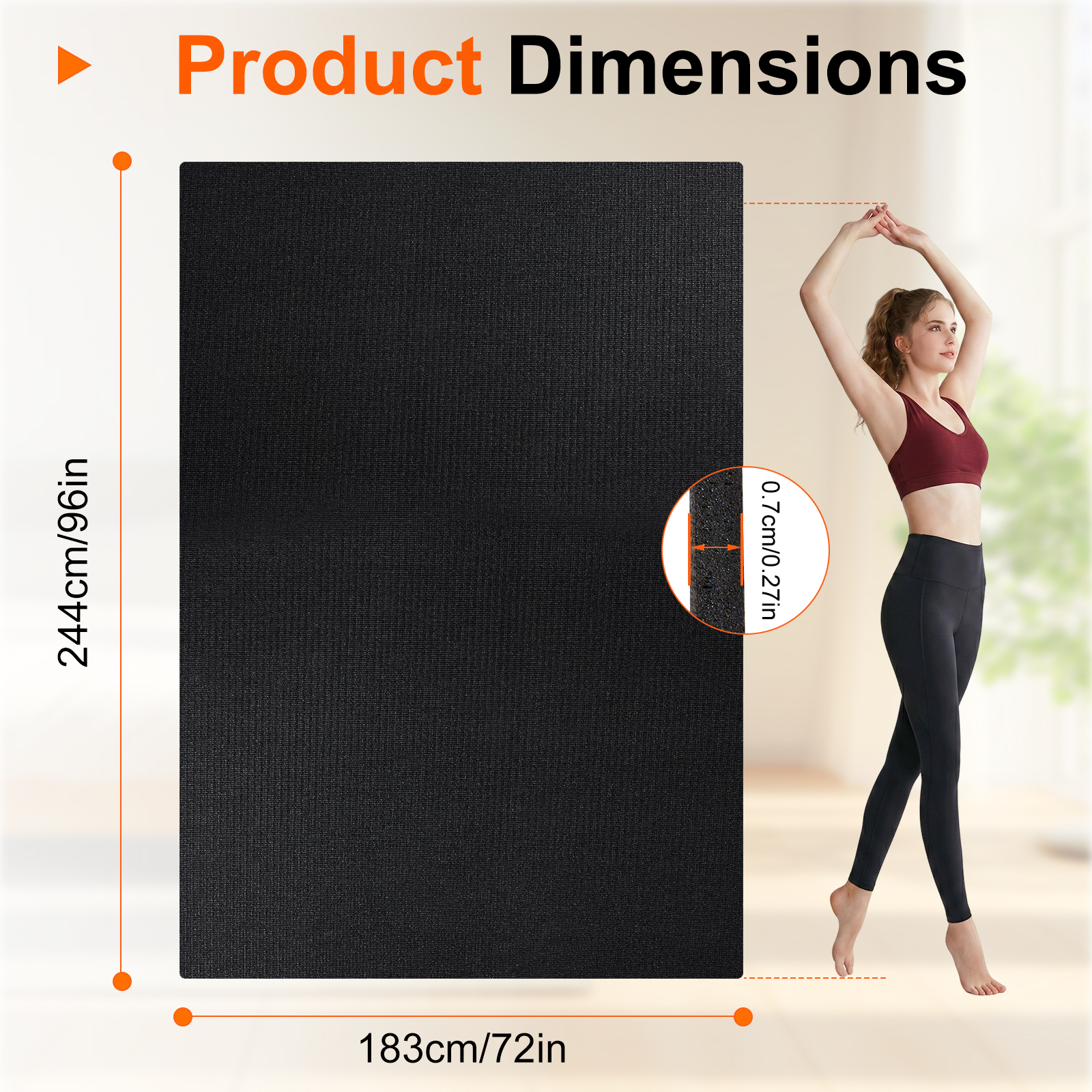 Extra Large Double Yoga Mat 96 - Pilates Yoga For Beginners recensie en prijs