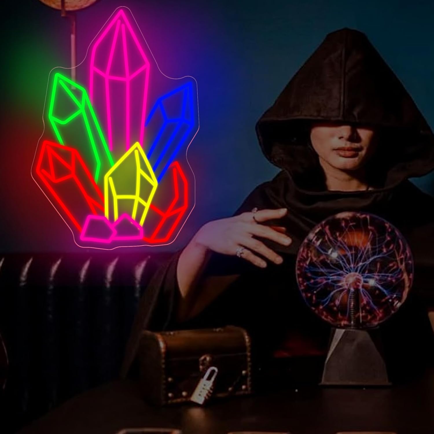 Crystals Stones Tarot Neon Sig - Pilates Yoga Room recensie en prijs